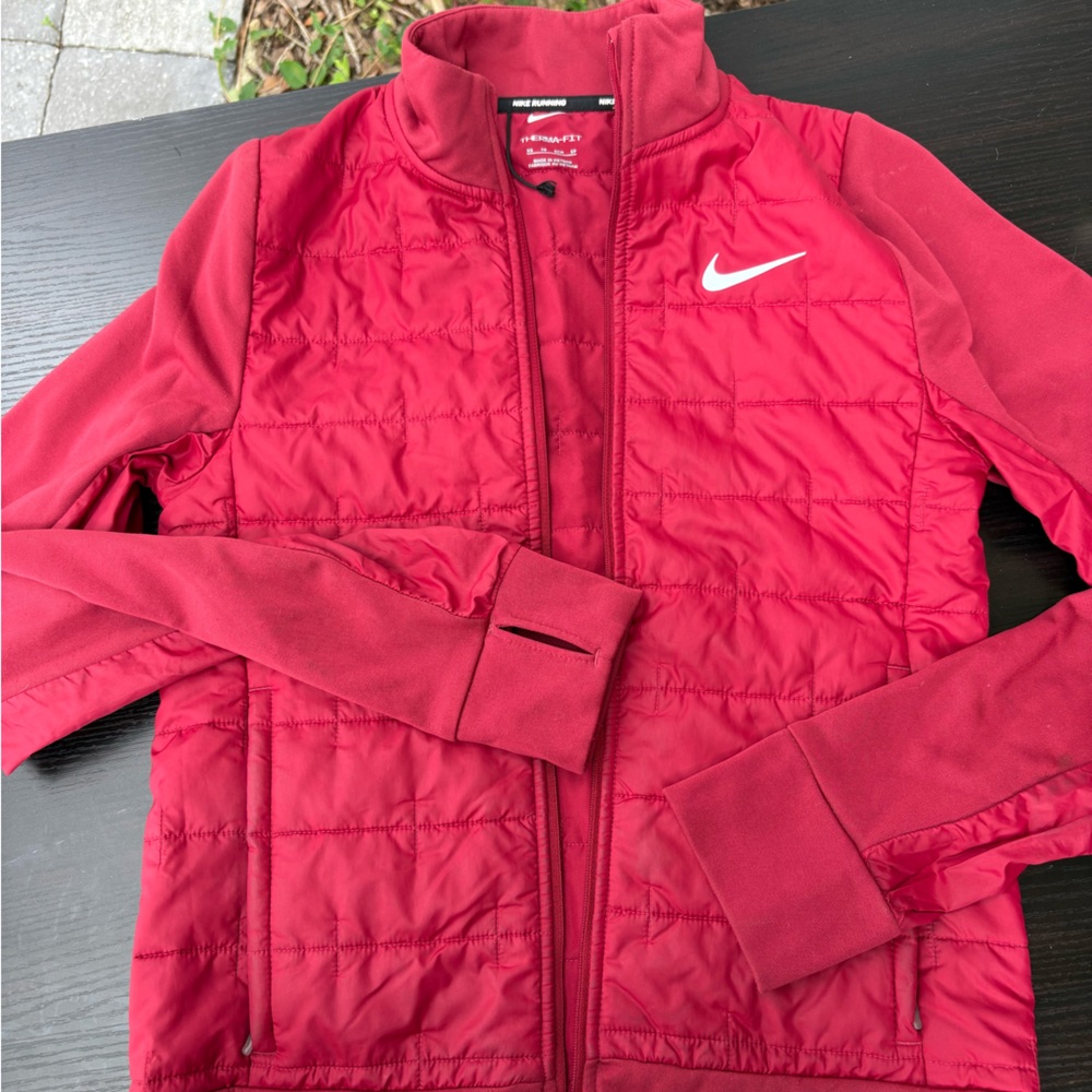 Nike Red Therma-FIT Quilted Running Jacket